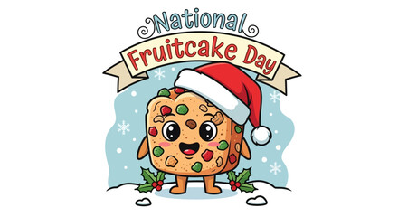 Obraz premium Celebrate National Fruitcake Day with Festive Cheer and Delicious Treats