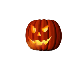 Set of cute Jack-o'-lantern vector icons with funny expressions