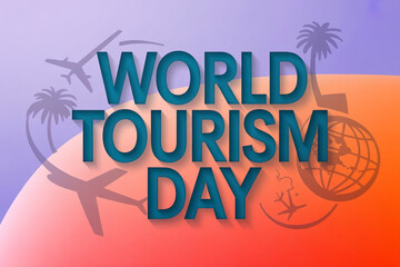 Celebrate World Tourism Day with vibrant travel imagery and globe motifs, inspiring global exploration and adventure for everyone