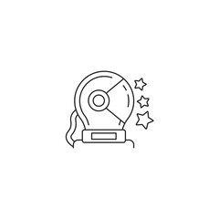 Astronaut icon, Spaceman Symbol Outline icon Transparent background Editable Stroke
