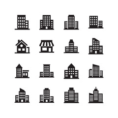 real estate icons set