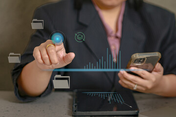 woman working on laptop