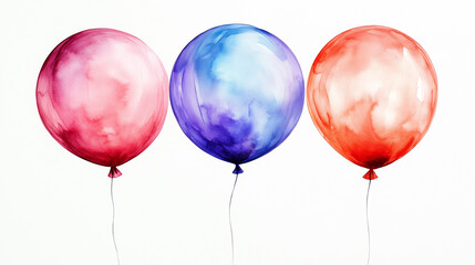 Three balloons illustration
