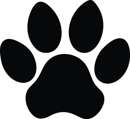 Animal Paw Silhouette Vector Pet Footprint Icon Design
