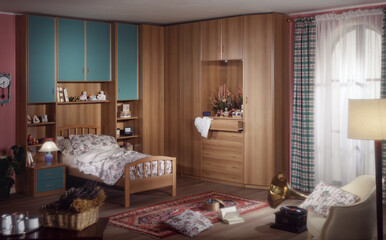 Single shot photo of a child's bedroom environment