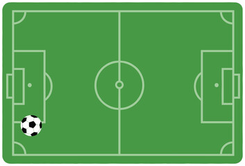 Soccer field top view, corner kick setup, football pitch layout, game strategy diagram, cad drawing flat vector illustration