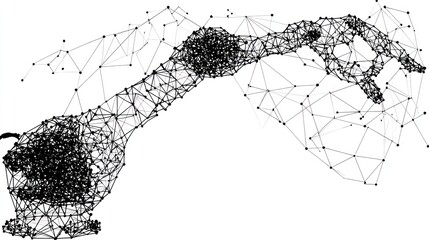 Abstract robotic arm representing technology and automation