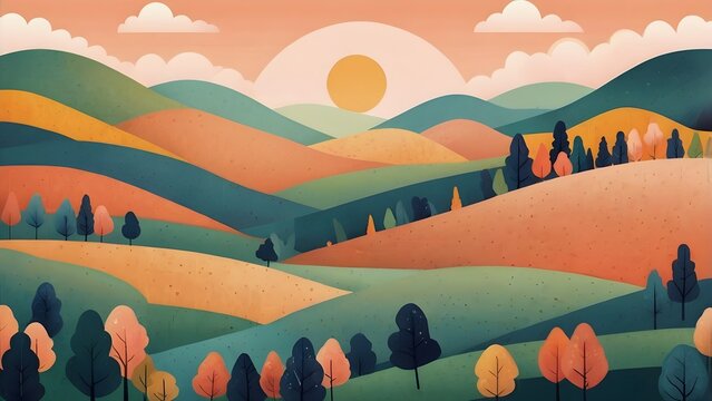 landscape with mountains