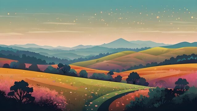 autumn landscape in the mountains