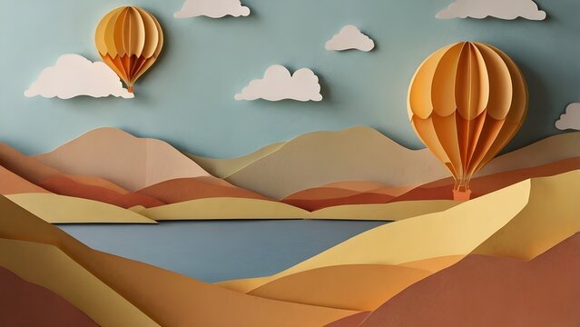 summer landscape with a boat