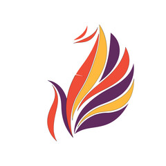 Abstract Phoenix Bird Logo Vector Dynamic Fire Flame Graphic Emblem