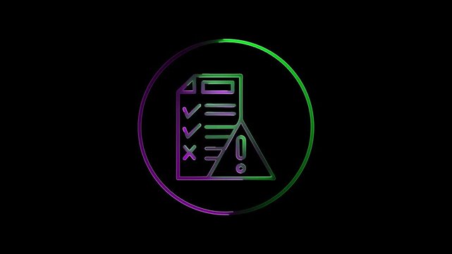 Glowing problem detected in a checklist color saber animation with black background