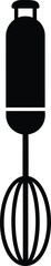 Obraz premium Hand Mixer Beater Whisk Vector Icon for Kitchen Appliances and Food Preparation Apps Black Glyph Illustration
