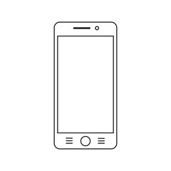 mobile phone isolated on white background