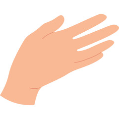 Open Pale Skin Hand Reaching Out Forward Palm Up With Fingers Extended Gently Curved Isolated On White Background Studio Shot