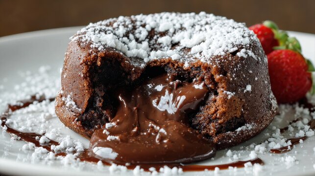 Nutella Lava Cake is a decadent twist on the classic chocolate lava cake, featuring a gooey Nutella center. - Powered by Adobe
