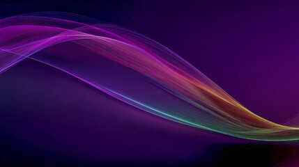 Obraz premium Abstract Colorful Wave on Dark Background for Futuristic Design