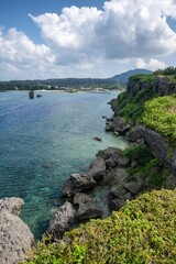 沖縄県　快晴の万座毛
