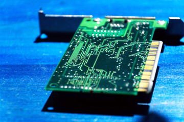Part of computer circuit board, future technology and energy consumption by artificial intelligence...