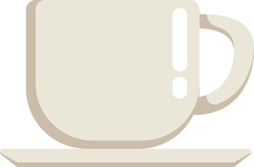 Illustration of a cup of coffee on a saucer