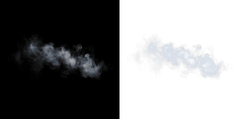 Smoke overlay effect on black and white backgrounds, creating a mystical atmosphere for design projects, enhancing visual storytelling and artistic expression