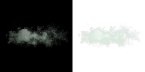 Soft green smoke overlay on contrasting black and white backgrounds, creating a mystical atmosphere for creative design projects and visual storytelling