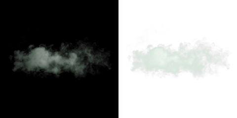 Soft green smoke overlay on contrasting black and white backgrounds, creating a mystical atmosphere for creative design projects and visual storytelling