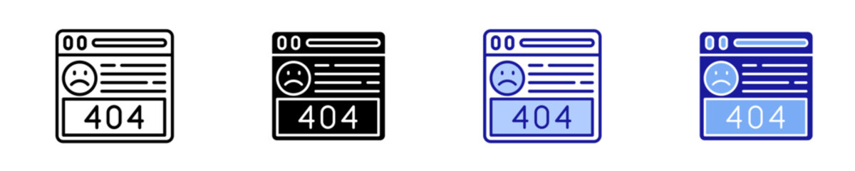 Error 404   Icon Set Multiple Style Collection