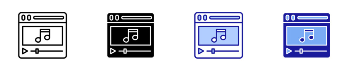 Music   Icon Set Multiple Style Collection