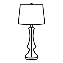 Obraz premium An illustration of a black lamp icon on a white background