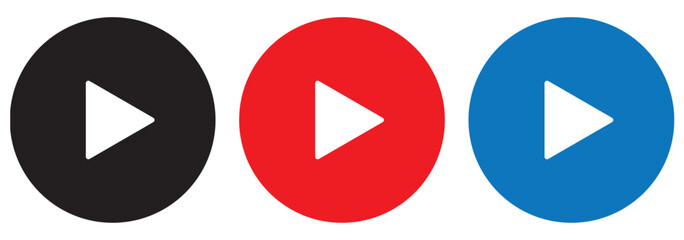 Media player button icons set. start button icon, play button icon, vector, icon set collection.