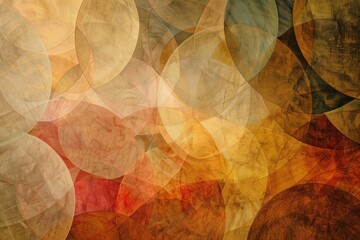 Soft Harmony: Overlapping Translucent Circles in Warm Neutrals