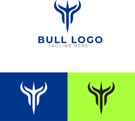 Modern Bull logo template