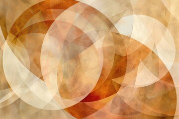 Soft Harmony: Overlapping Translucent Circles in Warm Neutrals