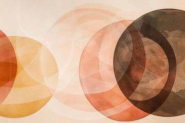 Soft Harmony: Overlapping Translucent Circles in Warm Neutrals