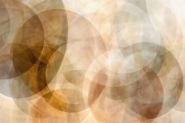 Soft Harmony: Overlapping Translucent Circles in Warm Neutrals