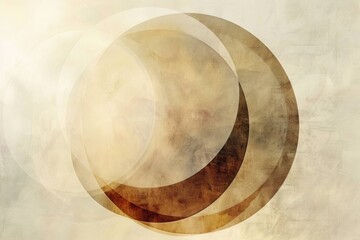 Soft Harmony: Overlapping Translucent Circles in Warm Neutrals
