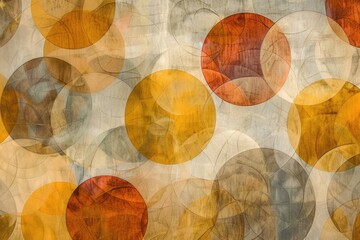 Soft Harmony: Overlapping Translucent Circles in Warm Neutrals