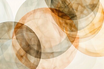 Soft Harmony: Overlapping Translucent Circles in Warm Neutrals