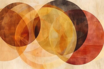 Soft Harmony: Overlapping Translucent Circles in Warm Neutrals