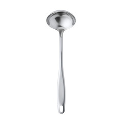 Stainless steel soup ladle utensil isolated