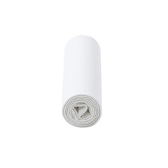 Rolled white kitchen liner mat isolated