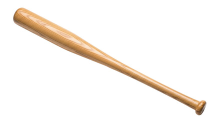 Classic wooden baseball bat sports equipment for training, game, recreation, and security concepts isolated PNG with Transparent Background