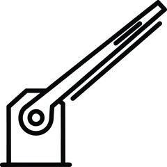 Automated Parking Barrier Boom Gate Open Icon Outline Style Vector Illustration