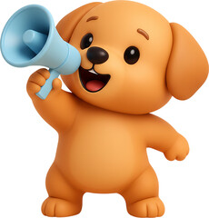 아기강아지메가폰홍보