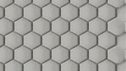 Fototapeta premium Seamless, repeating pattern of hexagonal tiles with a subtle texture and gray color palette