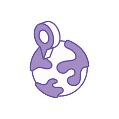 Globe icon clean and modern vector illustration