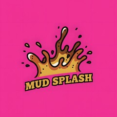 Mud Splash Off-Road Logo. Retro Dirt Splatter Graphic. Motocross Adventure Icon. Extreme Sport Vector Art. Messy Trail Race T-shirt Design.