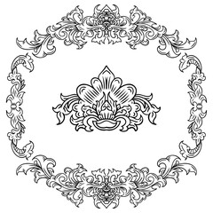 Frame vintage black and white 