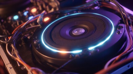 Close up on high tech speaker